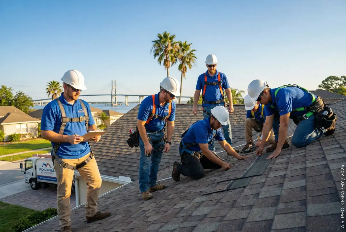 Miller Roofing Solutions crew on a Jacksonville job